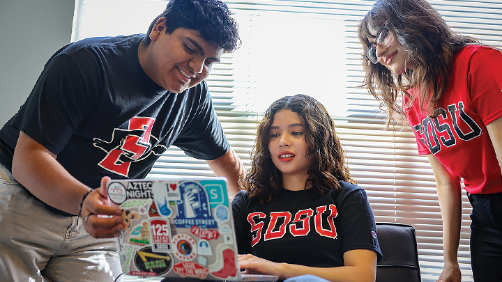 The SDSU Aztec Scholarships portal proactively matches them with prospective scholarship opportunities for which they qualify. (SDSU Photo)