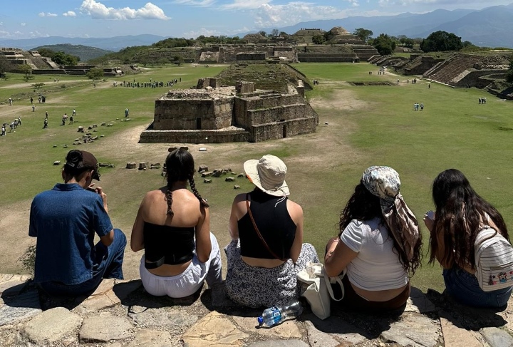 SDSU Professor Roberto Hernandez with students who traveled to Oaxaca last summer in the Global Health Internship program. 