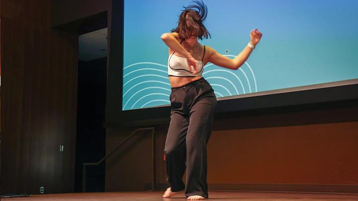 Photo of Alyssa Moreno dancing