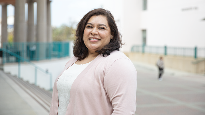 Elisa East, director of the SDSU Military and Veterans Program, photographed at San Diego State University.