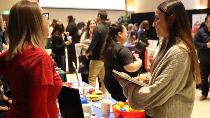 Student Cynthia Monroy, SDSU Social Work Agency Fair,  2025.  Photo by Jenna Dorr 