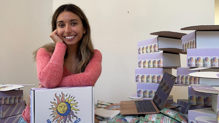 Nilou Shahryari (‘17) is the co-founder of overnight oats company, ONO Protein Oats, which she founded in 2020. (Courtesy photo)