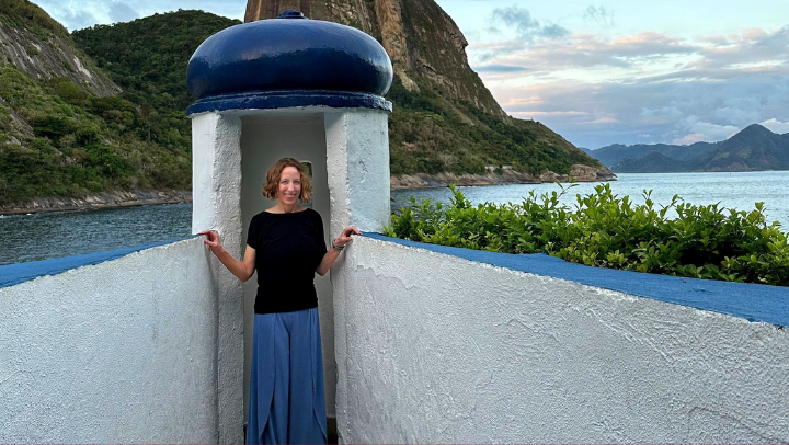 Kiene has conducted grant-funded public health research across the globe, including in Brazil, where this photo was taken in March 2025.