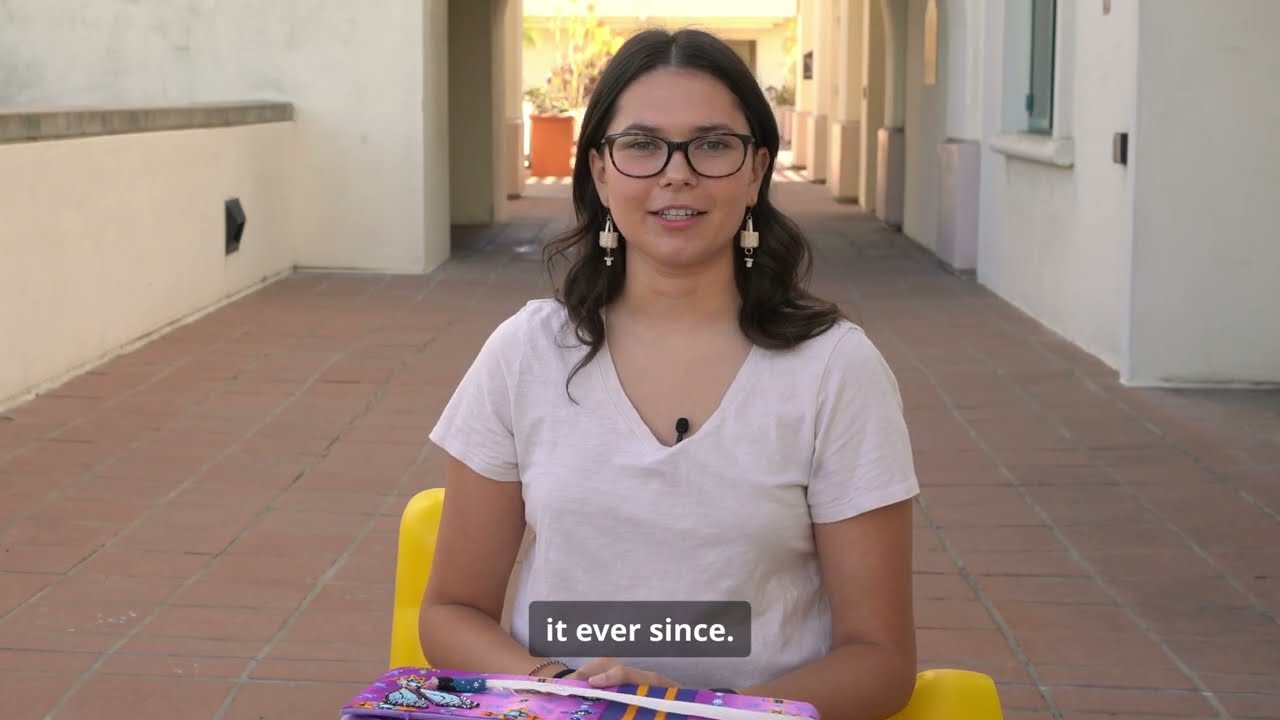 Girl smiling at the camera