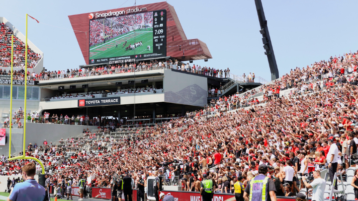 Image of a crowd at snapdragon stadium
