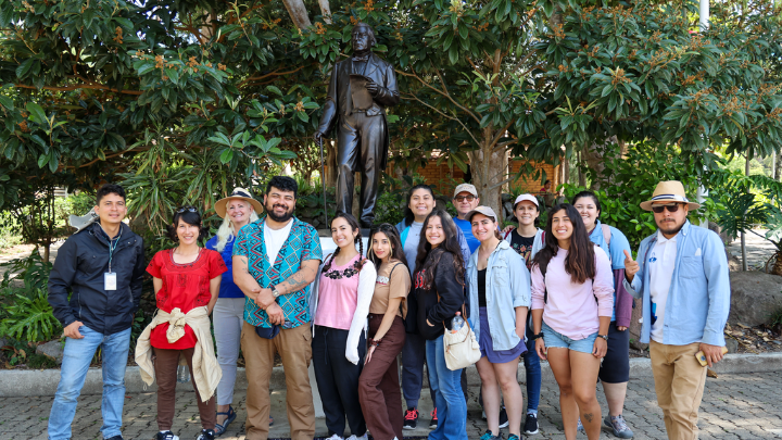 group of people taking a group picture