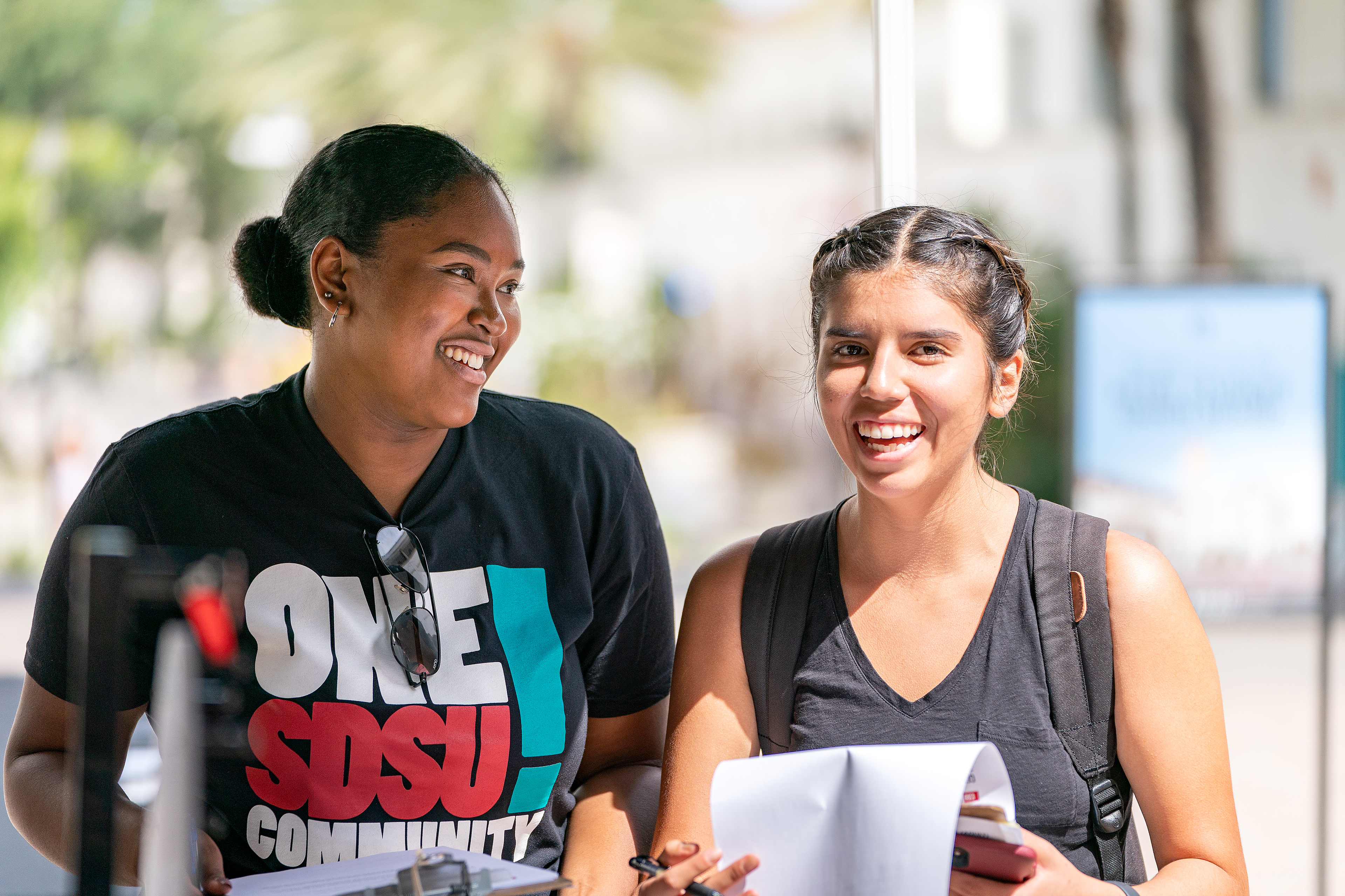 Two Students Smiling